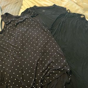 Set of 3 tunics black XL